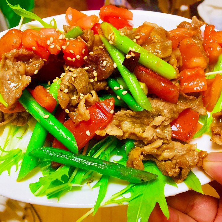 ⭐今日の夕食-「ラム肉とトマトのスパイス炒め」簡単